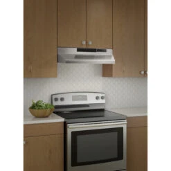 Broan BU2 Series 30-Inch Under-Cabinet Range Hood, 210 Max Blower CFM, Stainless Steel -Whirlpool Sales Store 09095100d L