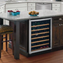 52-Bottle Wine Cooler - 34.25" - Stainless Steel -Whirlpool Sales Store 10355282d L