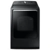 Samsung 7.4-cu Ft Reversible Side Swing Door Four-Way Venting Electric Dryer (Black Stainless) Energy Star Certified
