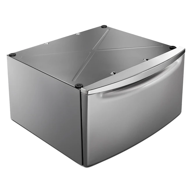 Pedestal With Storage Drawer 27" - Chrome Shadow 1 Pedestal With Storage Drawer 27" - Chrome Shadow