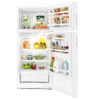 Amana Top-Freezer Refrigerator With Optional Ice Maker Kit - 28-in - 14-cu Ft - White