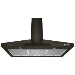 Whirlpool(TM) Wall Chimney Hood - 36" - 400 CFM - Black SS -Whirlpool Sales Store 30006222b L