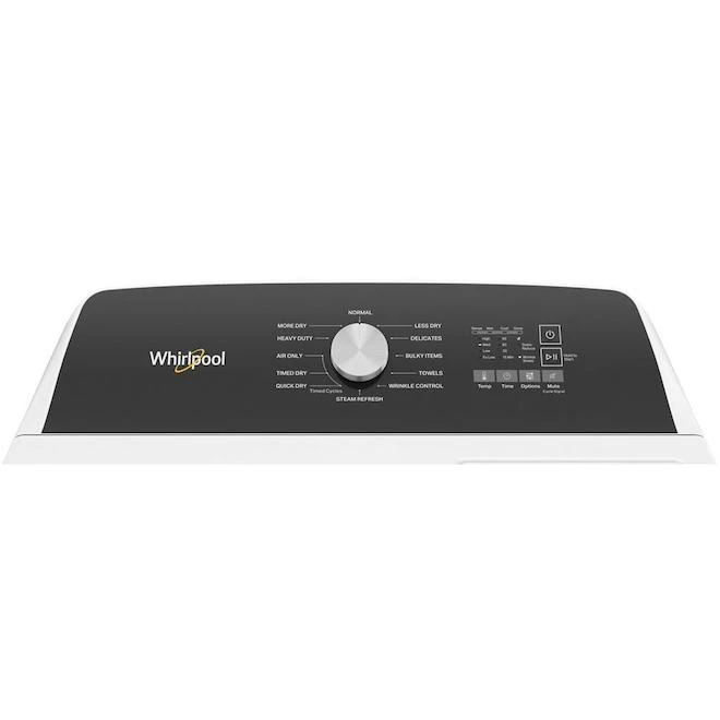 Whirlpool 7-cu Ft Steam Electric Dryer - Vented - White 5 Whirlpool 7-cu Ft Steam Electric Dryer - Vented - White - Image 5