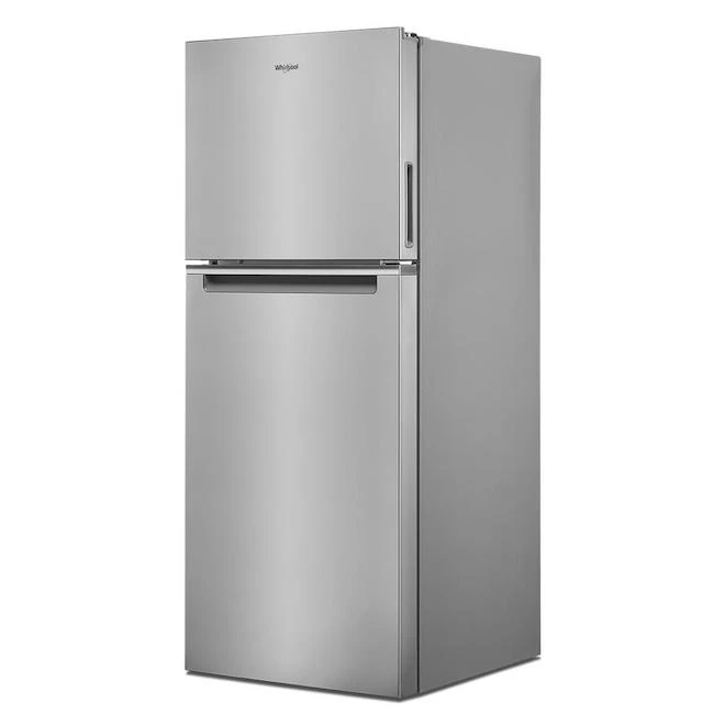 Whirlpool 11.6-cu Ft Top-Freezer Refrigerator - Fingerprint Resistant Stainless Steel Finish - LED Lighting 3 Whirlpool 11.6-cu Ft Top-Freezer Refrigerator - Fingerprint Resistant Stainless Steel Finish - LED Lighting - Image 3