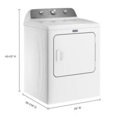 Maytag 7.0 Cu. Ft. Side Swing Door Gas Dryers White -Whirlpool Sales Store 30006761da L