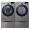 LG SideKick Pedestal Washer - High Efficiency - 1.0-cu Ft - Stainless Steel
