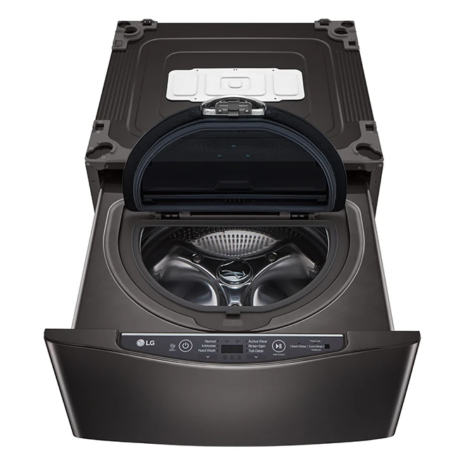 LG Sidekick Pedestal Washer - 700 RPM - 1.1-cu Ft - 27-in - Black Stainless Steel 3 LG Sidekick Pedestal Washer - 700 RPM - 1.1-cu Ft - 27-in - Black Stainless Steel - Image 3