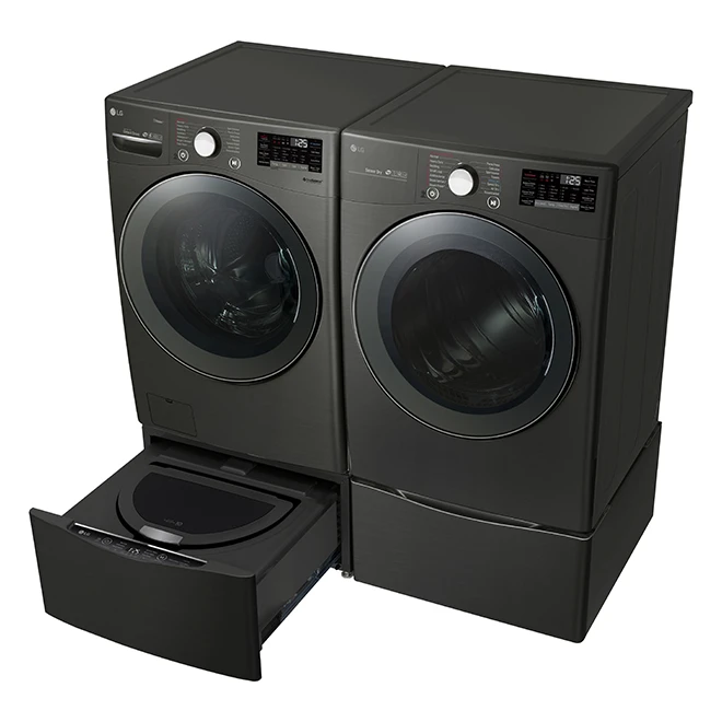 LG Sidekick Pedestal Washer - 700 RPM - 1.1-cu Ft - 27-in - Black Stainless Steel 1 LG Sidekick Pedestal Washer - 700 RPM - 1.1-cu Ft - 27-in - Black Stainless Steel