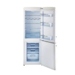 Unique Classic Retro Marshmallow White 7-cu Ft 21.6-in Standard-Depth Bottom-Freezer Energy Star Certified Refrigerator