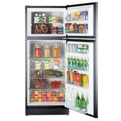 Unique Off-Grid Black 14-cu Ft Standard-Depth Propane Top-Freezer Refrigerator