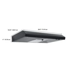 Aria 30-in Black Under Cabinet Range Hood With Charcoal Filter -Whirlpool Sales Store 330977889 AlternateImage1 l