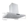 Aria 36-in Convertible Stainless Steel Island Range Hood With Charcoal Filter