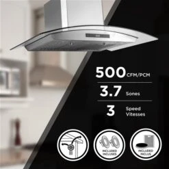 Aria 36-in Convertible Glass And Stainless Steel Wall Mounted Range Hood With Charcoal Filter 8 Aria 36-in Convertible Glass And Stainless Steel Wall Mounted Range Hood With Charcoal Filter -Whirlpool Sales Store 330977898 AlternateImage2 l