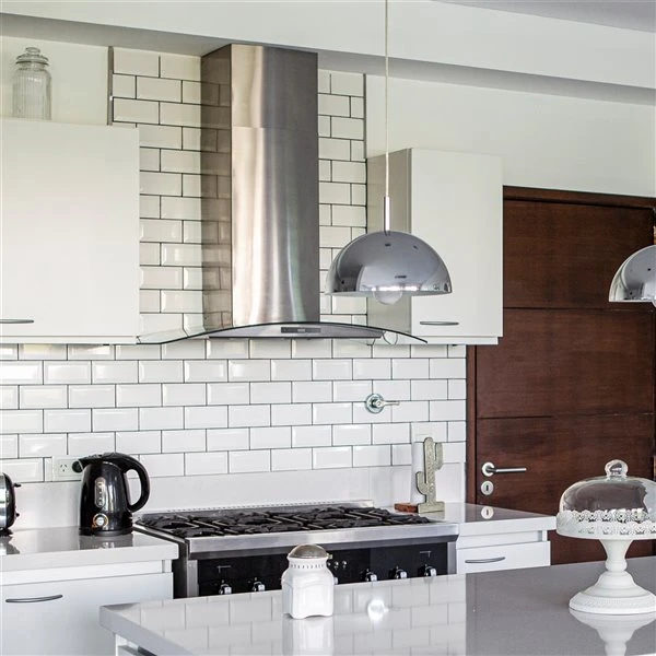 Aria 36-in Convertible Glass And Stainless Steel Wall Mounted Range Hood With Charcoal Filter 3 Aria 36-in Convertible Glass And Stainless Steel Wall Mounted Range Hood With Charcoal Filter - Image 3