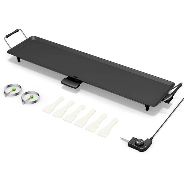 Costway 35-in L X 9-in W 2000-Watt Black Electric Griddle 2 Costway 35-in L X 9-in W 2000-Watt Black Electric Griddle - Image 2