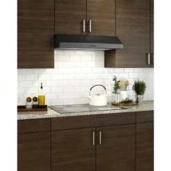 Broan Glacier 30-in Under-Cabinet Range Hood - 300 Max Blower CFM - Black Stainless Steel -Whirlpool Sales Store 331009069 AlternateImage4 l