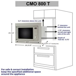 Equator Advanced Appliances CMO 800 0.8-cu Ft Built-in Microwave With Oven (Black) -Whirlpool Sales Store 331045914 AlternateImage2 l
