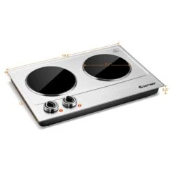Costway 13-in 2-Burner Stainless Steel Electric Hot Plate -Whirlpool Sales Store 331060031 AlternateImage1 l