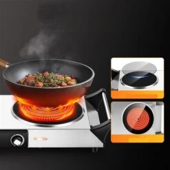 Costway 9-in 2-Burner Stainless Steel Electric Hot Plate