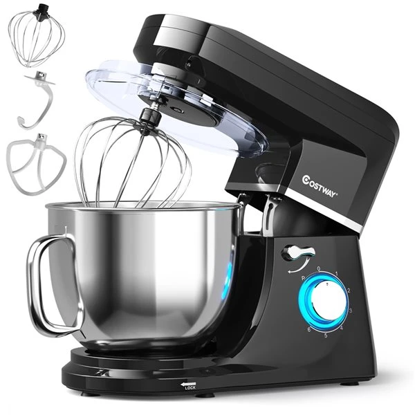 Costway 7-L 6-Speed 660 W Black Commercial/Residential Stand Mixer 5 Costway 7-L 6-Speed 660 W Black Commercial/Residential Stand Mixer - Image 5