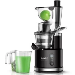 Aeitto Slow Masticating Juicer Machine With Wide 18mm Chute - Black -Whirlpool Sales Store 331062381 AlternateImage1 l