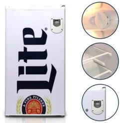 Miller Lite 3.2 Cu Ft (90L) Compact Fridge With Bottle Opener - White -Whirlpool Sales Store 332002976 AlternateImage4 l