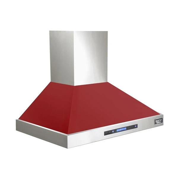 KUCHT 36-in Ducted Red Wall-Mounted Range Hood 1 KUCHT 36-in Ducted Red Wall-Mounted Range Hood