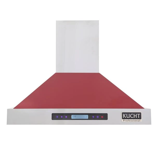 KUCHT 36-in Ducted Red Wall-Mounted Range Hood 4 KUCHT 36-in Ducted Red Wall-Mounted Range Hood - Image 4