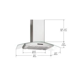 Ancona 36-in Stainless Steel Glass Canopy Island Mount Range Hood -Whirlpool Sales Store 332003931 AlternateImage3 l