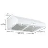 Ancona 30-in Ducted 440 CFM Under Cabinet Range Hood With LED Lights In White