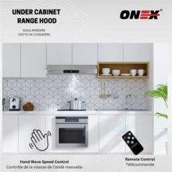 Onex 36-in 900 CFM Black Stainless Steel Under Cabinet Range Hood -Whirlpool Sales Store 332004673 AlternateImage1 l
