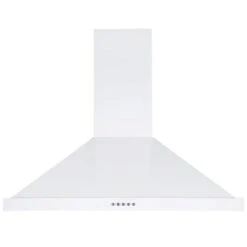 Ancona 30-in White Stainless Steel Convertible Wall-Mounted Pyramid Range Hood With Charcoal Filter Included -Whirlpool Sales Store 332004685 AlternateImage2 l