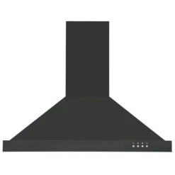 Ancona 30-in 450 CFM Black Stainless Steel Convertible Wall Mount Range Hood With Charcoal Filter Included -Whirlpool Sales Store 332004693 AlternateImage1 l