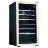 Danby Wine Cooler - 36 Bottles - 3.3-cu Ft - 17.5-in - See-through Glass Door - Stainless Steel