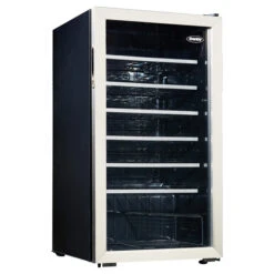Danby Wine Cooler - 36 Bottles - 3.3-cu Ft - 17.5-in - See-through Glass Door - Stainless Steel